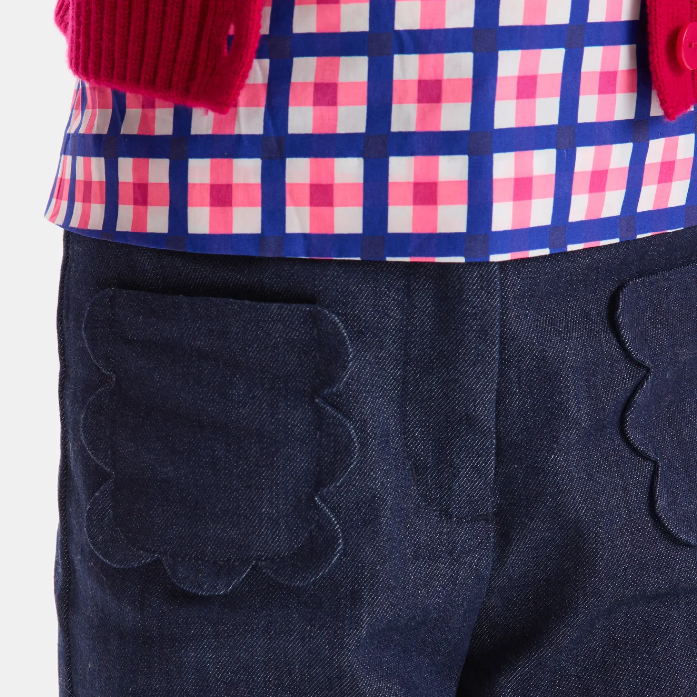 Pants And Sweatpants-Jacadi Girl wide-leg jeans Dark Denim