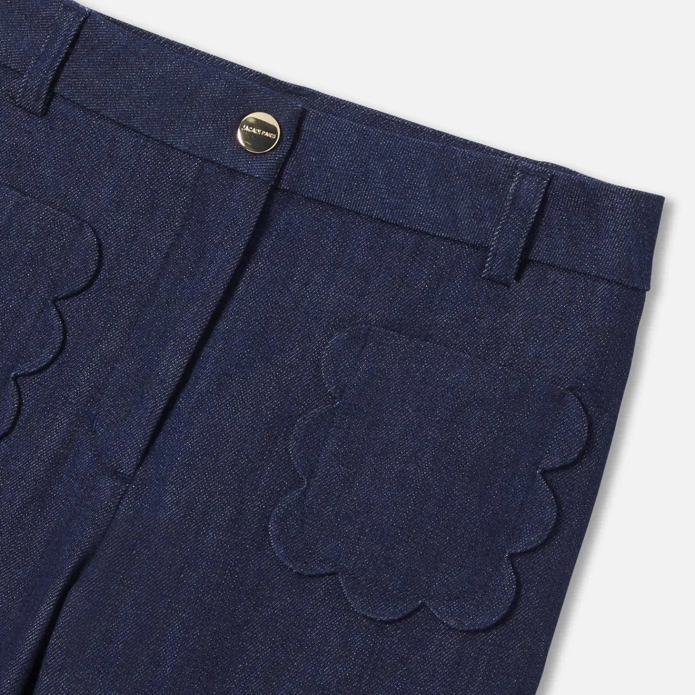 Pants And Sweatpants-Jacadi Girl wide-leg jeans Dark Denim