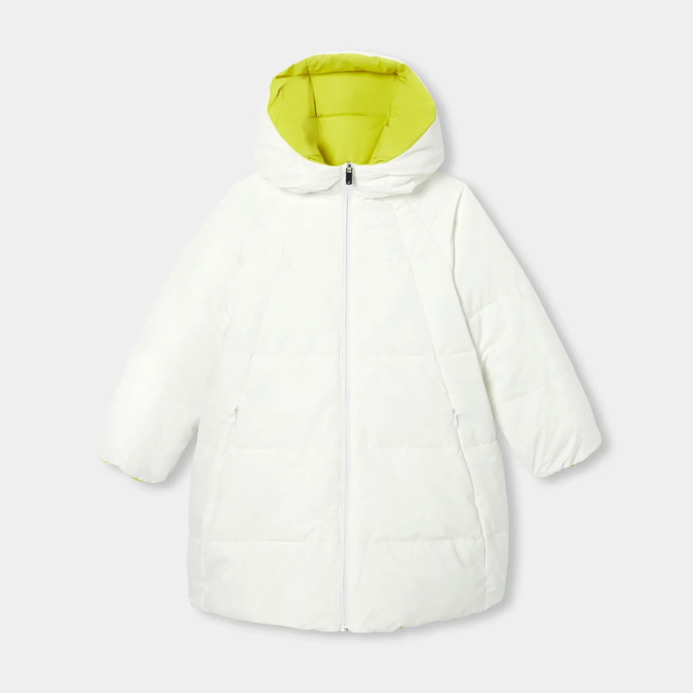 Coats And Outerwear|Girl Coats & Puffer Jackets-Jacadi Girl long padded jacket Jacadi soft white