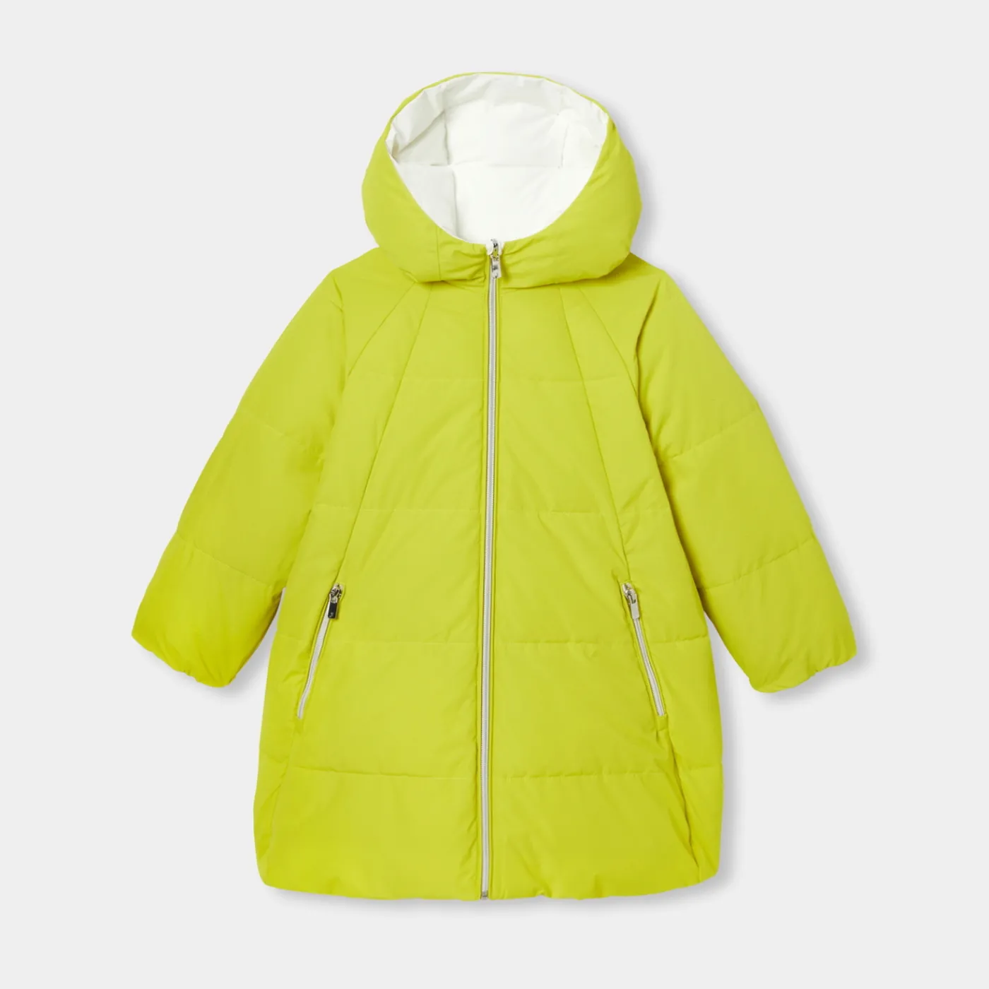 Coats And Outerwear|Girl Coats & Puffer Jackets-Jacadi Girl long padded jacket Jacadi soft white