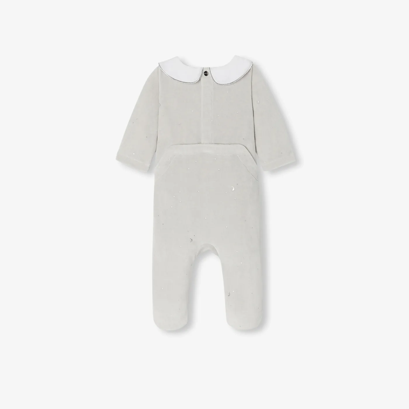 Pajamas-Jacadi Baby girl velvet pajamas Grey/Multicolour