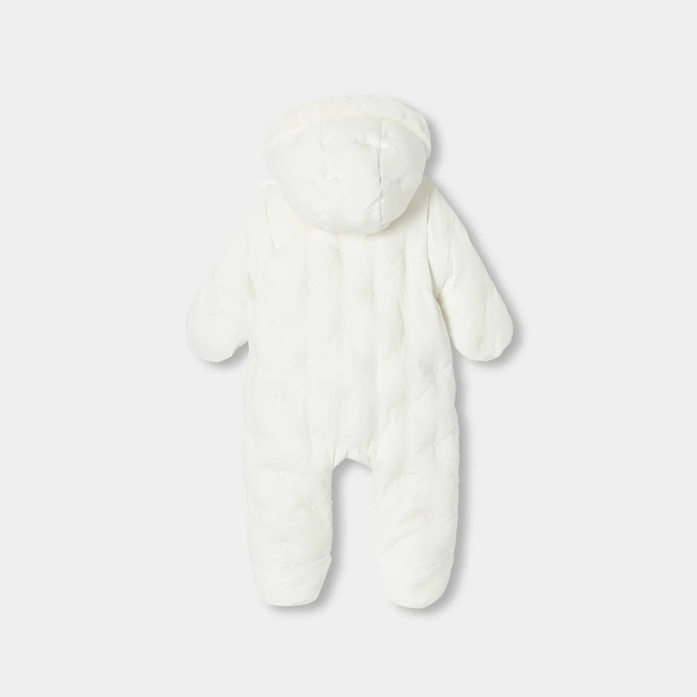 Coats And Outerwear|Girl Coats & Puffer Jackets-Jacadi Baby girl snowsuit Jacadi soft white