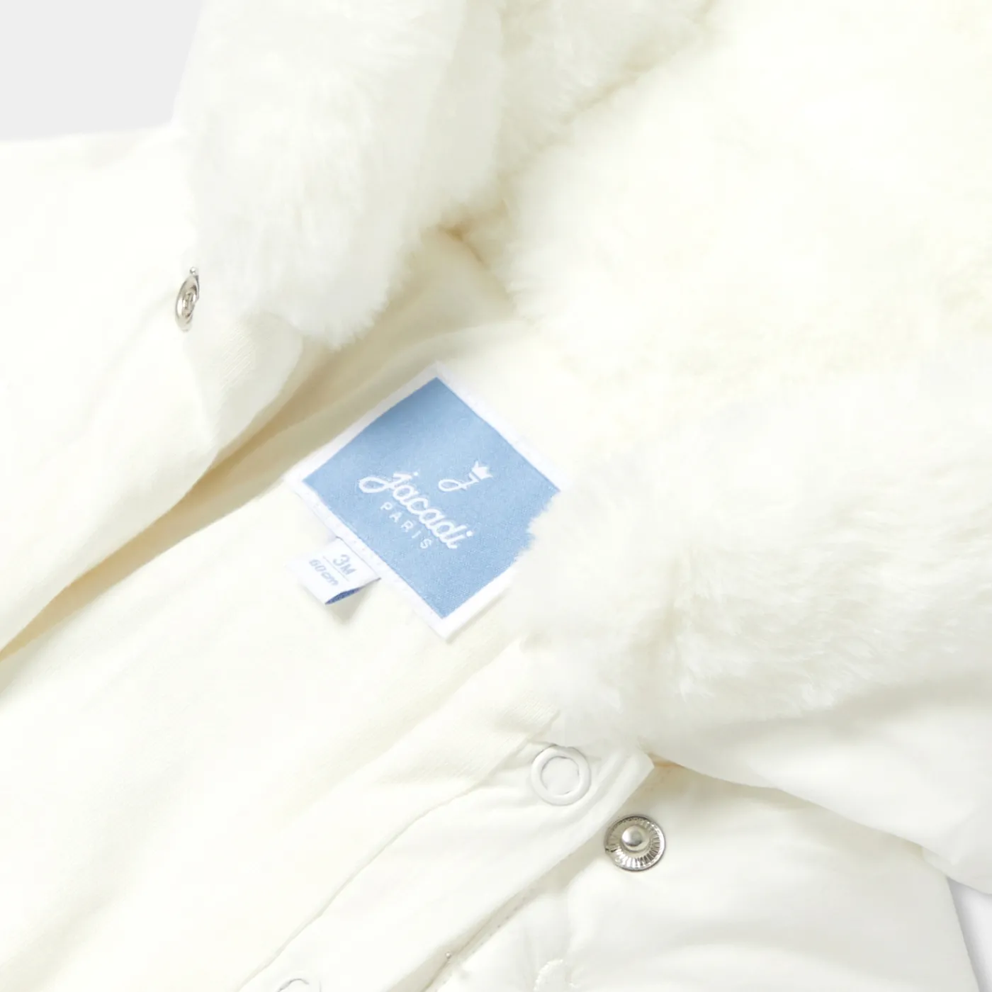 Coats And Outerwear|Girl Coats & Puffer Jackets-Jacadi Baby girl snowsuit Jacadi soft white