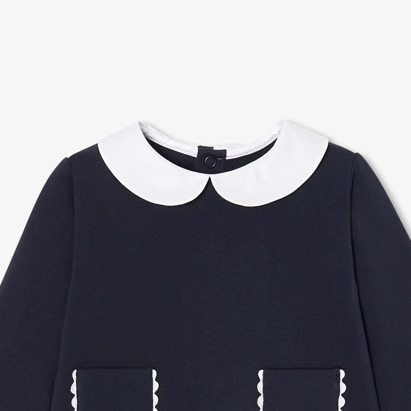 Bloomers, Overalls And Sets-Jacadi Baby girl fleece comfort set Light navy