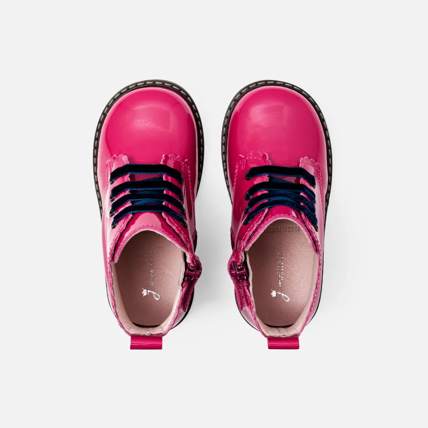 Ankle & Lined Boots-Jacadi Baby girl smooth leather booties Fuchsia
