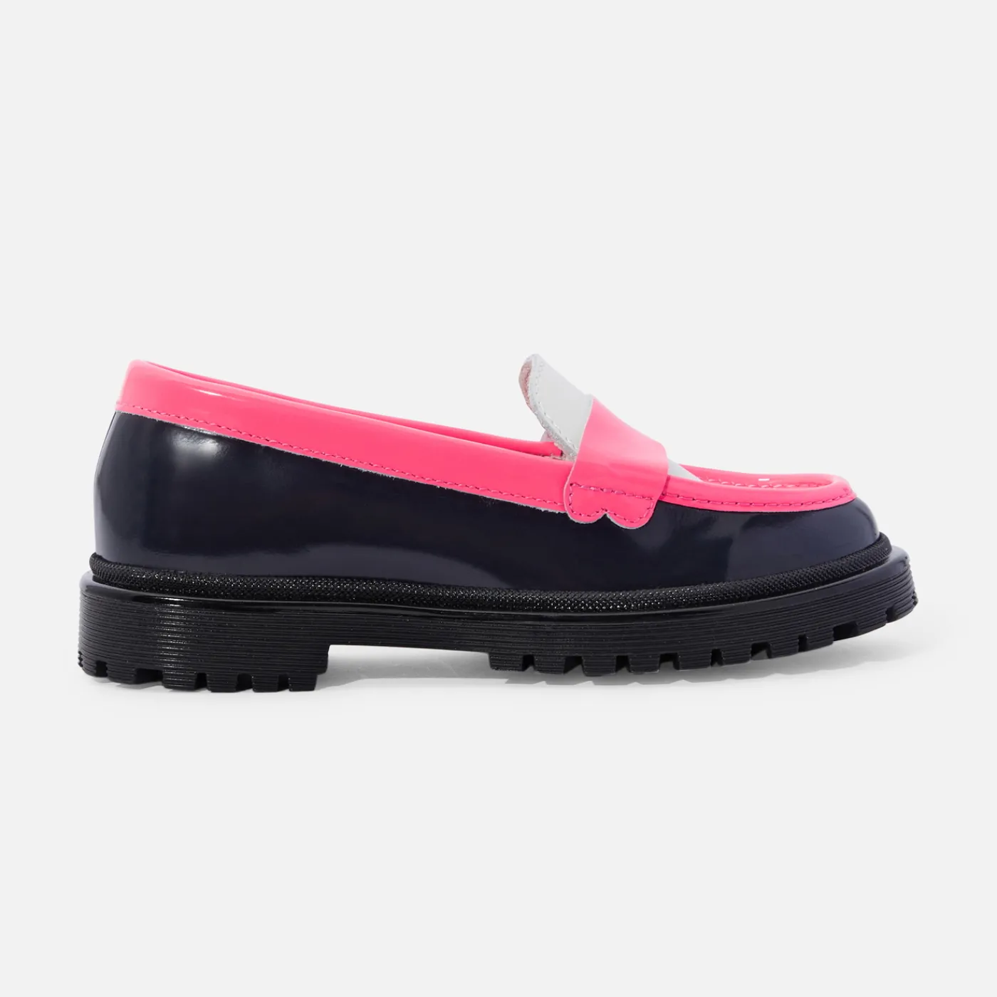 Loafers, Lace-Ups And Moccasins-Jacadi Girl moccasins in glazed leather Blue/Multicolour