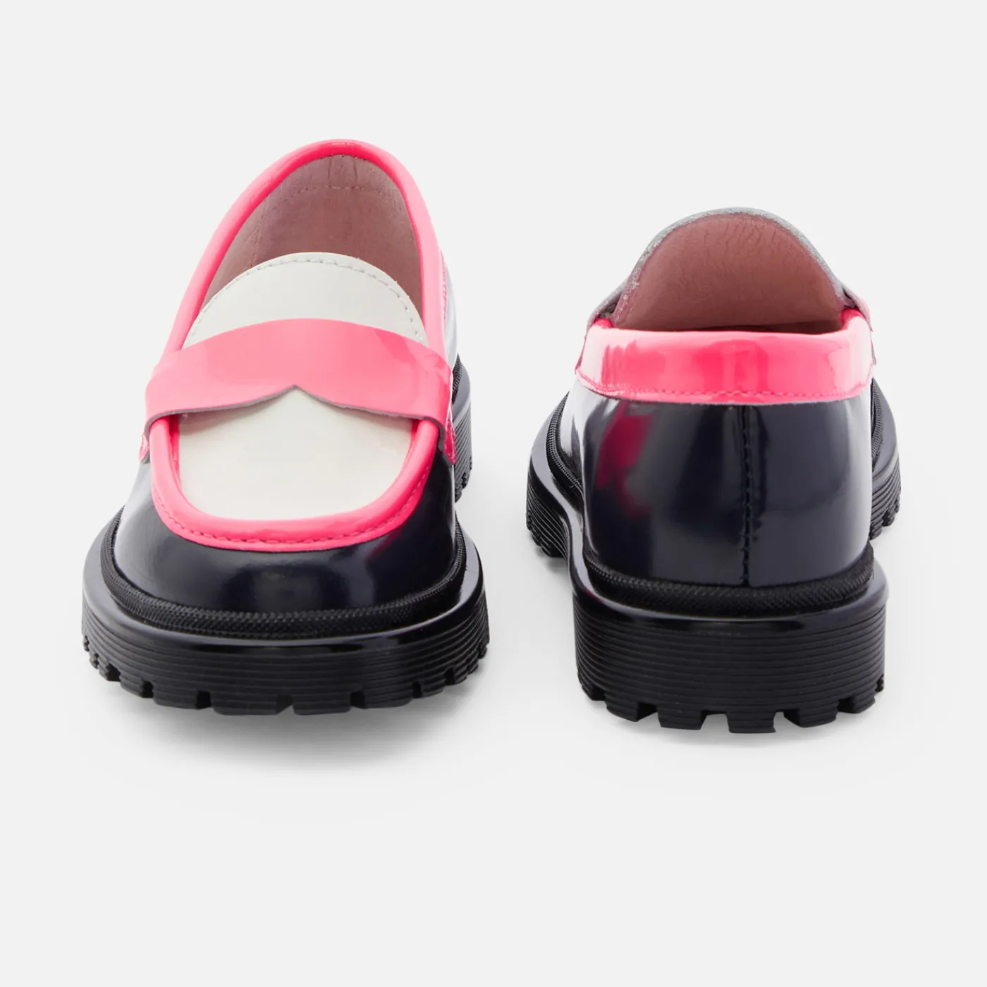 Loafers, Lace-Ups And Moccasins-Jacadi Girl moccasins in glazed leather Blue/Multicolour