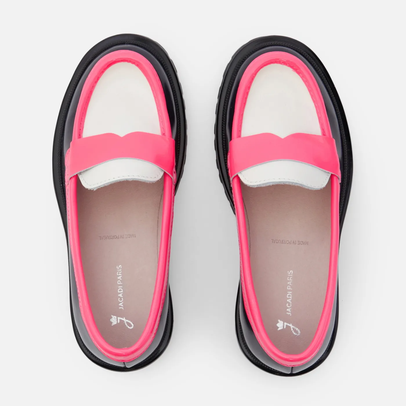 Loafers, Lace-Ups And Moccasins-Jacadi Girl moccasins in glazed leather Blue/Multicolour