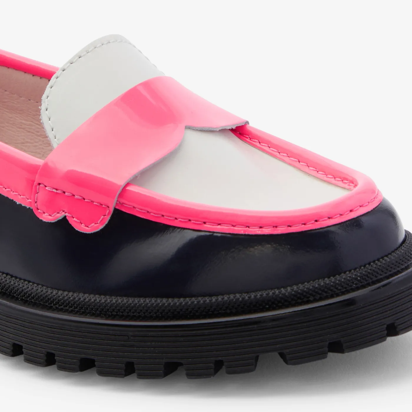 Loafers, Lace-Ups And Moccasins-Jacadi Girl moccasins in glazed leather Blue/Multicolour