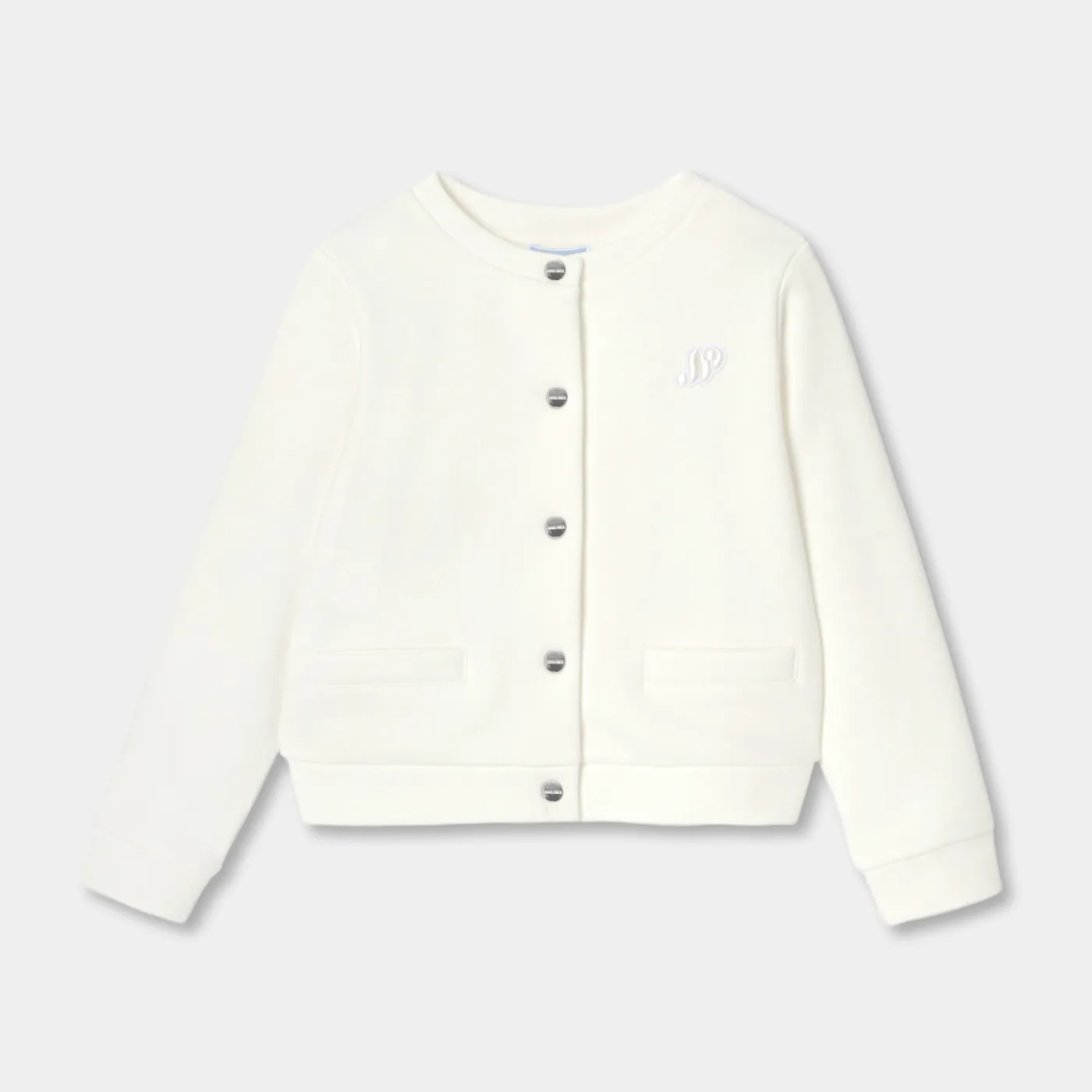Cardigans, Sweaters And Sweatshirts-Jacadi Girl fleece cardigan Jacadi soft white